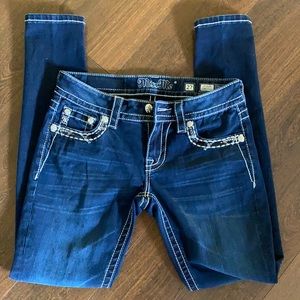 Miss Me - Womens Mid-Rise Super Skinny Jeans